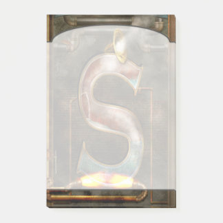 Notas Post-it® Steampunk - Alfabeto - S es para Vapor