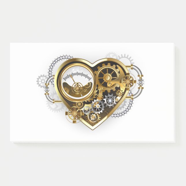 Notas Post-it® Steampunk Heart with a Manometer (Anverso)