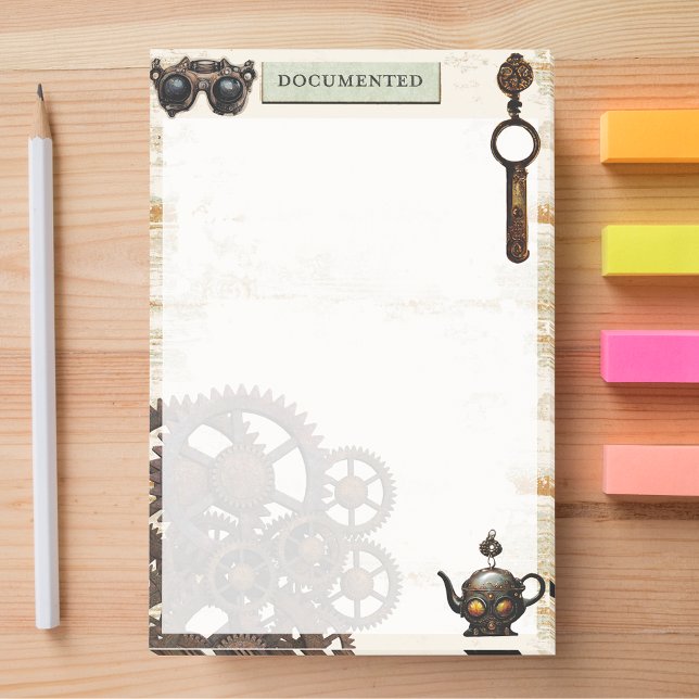 Notas Post-it® Steampunk mecánico, victoriano de engranajes oxida (Subido por el creador)