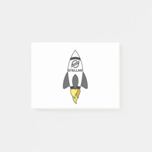 Notas Post-it® Stellar Al Cohete De La Luna