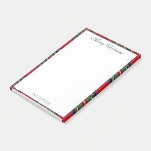Notas Post-it® Stewart Tartán, Navidades de escritura de escritur