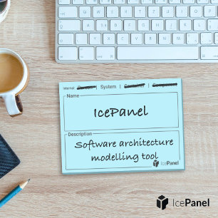 Notas Post-it® Stickies del modelo C4 por IcePanel [Tipo interno]