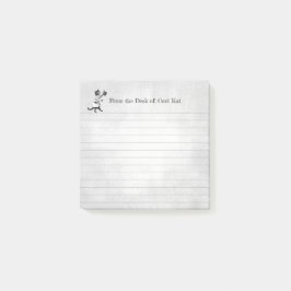 Notas Post-it® Sticky de gato enrollado de Guay Top Hat editable