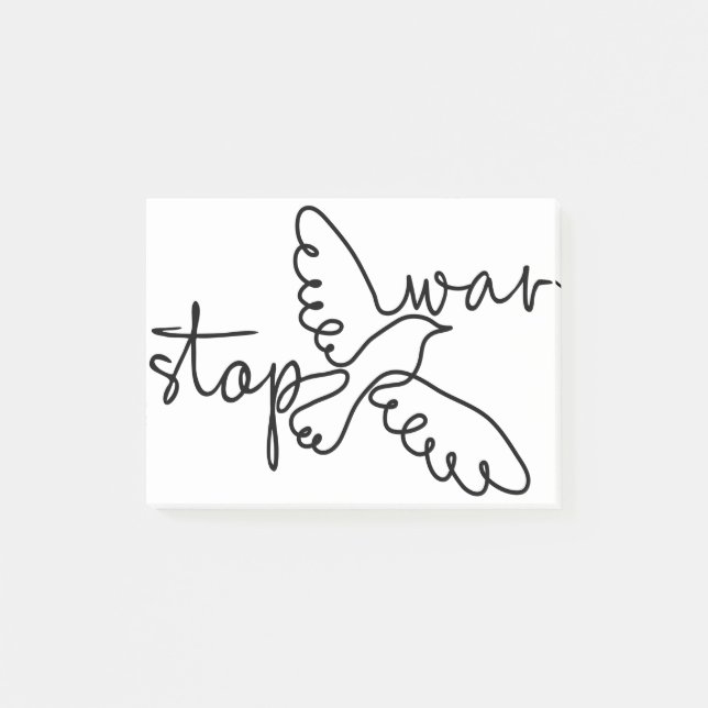 Notas Post-it® Stop War (Anverso)