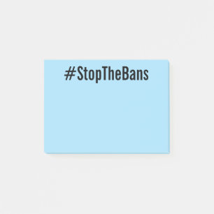 Notas Post-it® #StopTheBans Texto negro a favor de la elección en