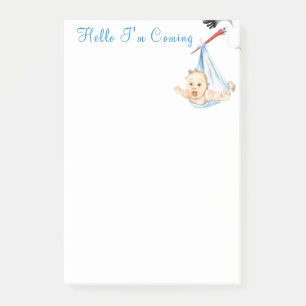 Notas Post-it® Stork Lleva Un Bebé Post-it® Notes