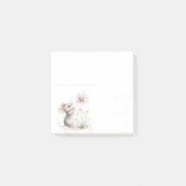 Notas Post-it® Storybook Mouse Picking a Pink Wildflower