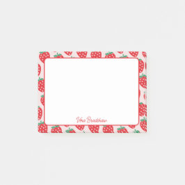 Notas Post-it® Strawberry Hearts Berry Sweet Custom Name