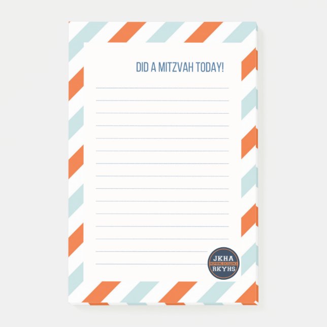 Notas Post-it® Stripe Mitzvah Post-it Notes (Anverso)