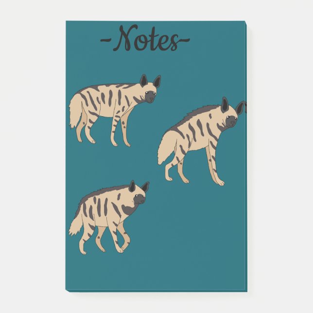 Notas Post-it® Striped Hyenas (Anverso)