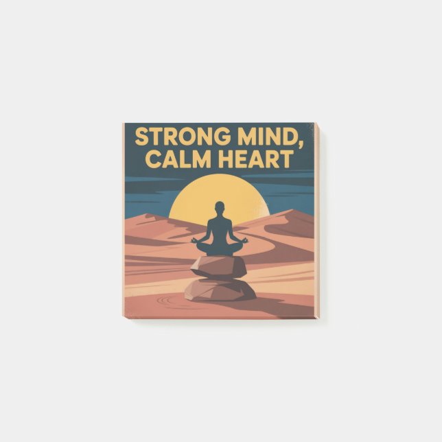 Notas Post-it® Strong Mind, Calm Heart (Anverso)
