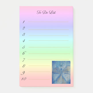 Notas Post-it® stylish angel Michael on rainbow gradient