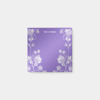 Notas Post-it® Stylish Purple Floral Post it Notes