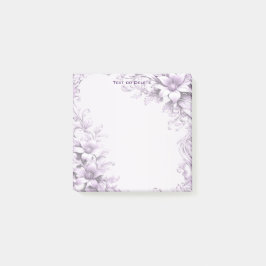 Notas Post-it® Stylish Purple Flowers Post it Notes