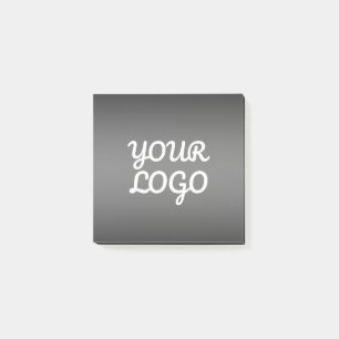 Notas Post-it® Su logotipo y el color moderno color gris oscuro e
