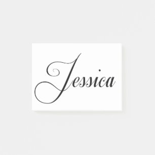 Notas Post-it® Su nombre es Jessica Calligraphy