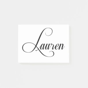Notas Post-it® Su Nombre Es Lauren Calligraphy