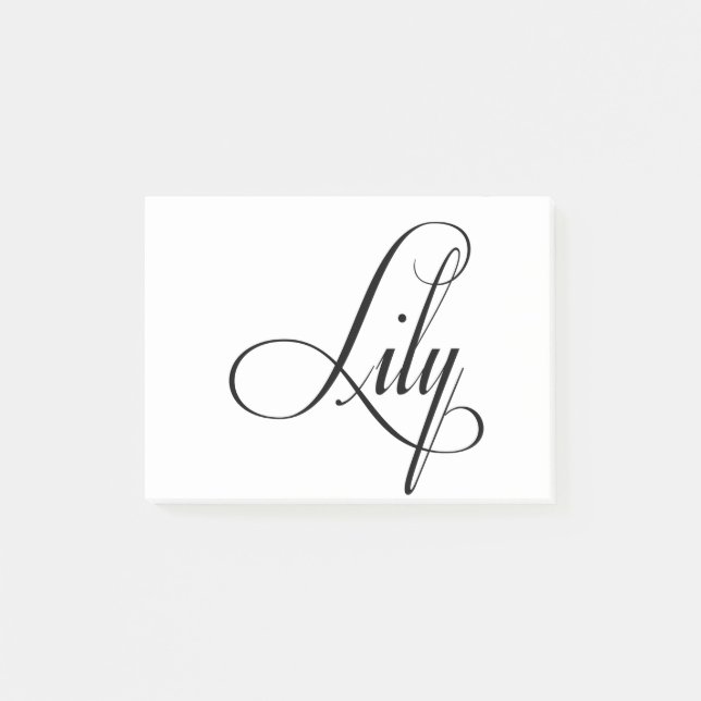 Notas Post-it® Su Nombre Es Lily Calligraphy (Anverso)