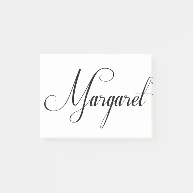 Notas Post-it® Su Nombre Es Margaret Calligraphy (Anverso)