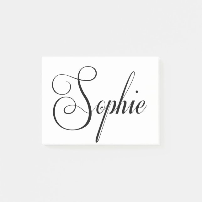 Notas Post-it® Su Nombre Es Sophie Calligraphy (Anverso)