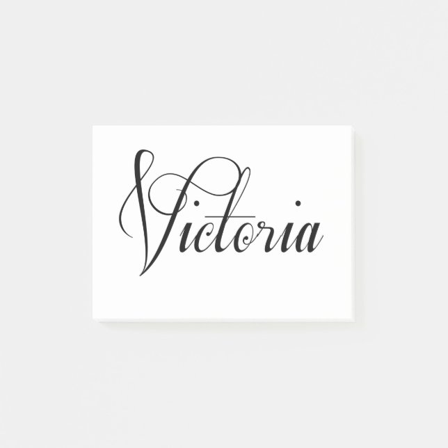 Notas Post-it® Su Nombre Es Victoria Calligraphy (Anverso)