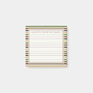 Notas Post-it® Su texto   Bandas caqui