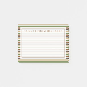 Notas Post-it® Su texto   Bandas caqui