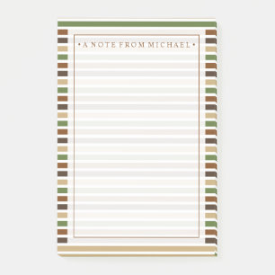 Notas Post-it® Su texto Bandas caqui
