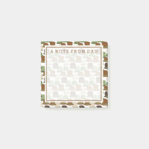Notas Post-it® Su texto Gorras de Khaki Bowler