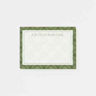 Notas Post-it® Su texto Placa verde