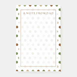 Notas Post-it® Su texto   Puntos de Khaki Polka