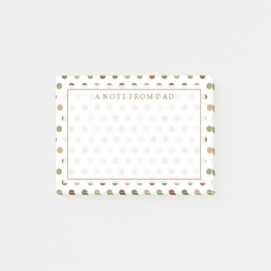 Notas Post-it® Su texto   Puntos de Khaki Polka