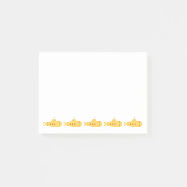 Notas Post-it® Submarino amarillo (Anverso)