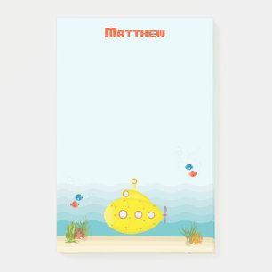 Notas Post-it® Submarino Amarillo Mar Profundo