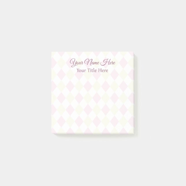 Notas Post-it® Subtle Diamond Patterin Notes (Anverso)