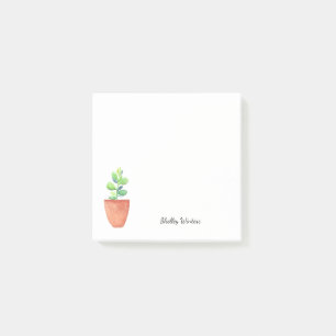 Notas Post-it® Suculenta planta pulida con nombre