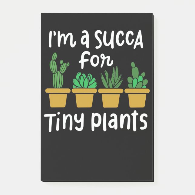 Notas Post-it® Suculentas pequeñas plantas (Anverso)
