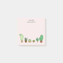 Notas Post-it® Suculentos y cactus ilustrados