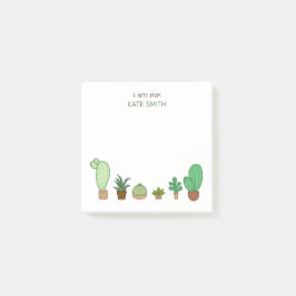 Notas Post-it® Suculentos y cactus ilustrados