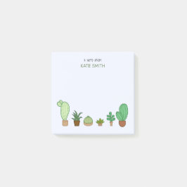 Notas Post-it® Suculentos y cactus ilustrados