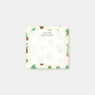 Notas Post-it® Suculentos y cactus ilustrados