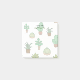 Notas Post-it® Suculentos y cactus ilustrados