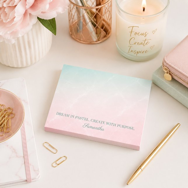 Notas Post-it® Sueña en Pastel Crea con Propósito  (Subido por el creador)
