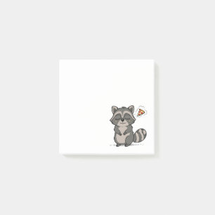 Notas Post-it® Sueño de mapache - Pizza!