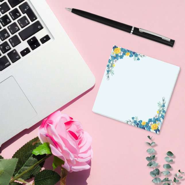 Notas Post-it® Sueño floral azul del bebé (Subido por el creador)