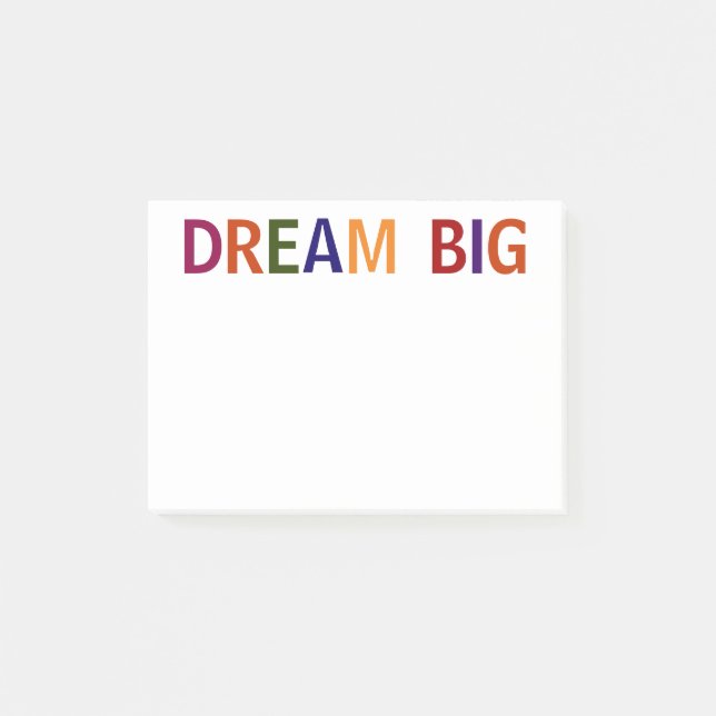 Notas Post-it® Sueño grande multicolor 4 x 3 (Anverso)