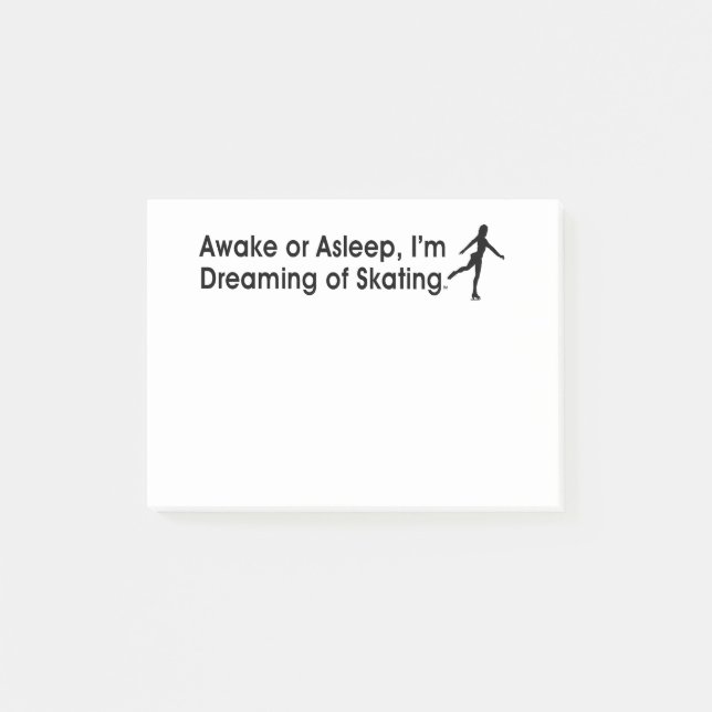 Notas Post-it® Sueño SUPERIOR con el patinaje (Anverso)