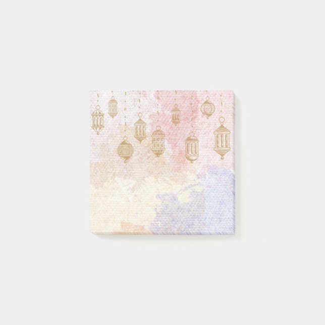 Notas Post-it® "Sueños de linterna" Pastel Ramadan (Anverso)