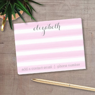 Notas Post-it® Suite de estacionería rosa y gris pastel para muje