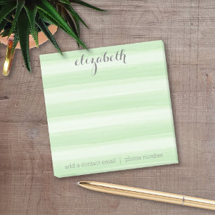 Notas Post-it® Suite de estacionería verde y gris pastel para muj